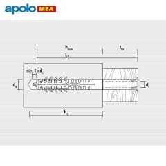 MEA HBR Boşluklu Çerçeve Dübeli (10x200mm, 50 adet)