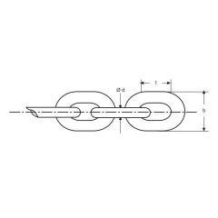 8mm Galvanizli Normal Baklalı Zincir
