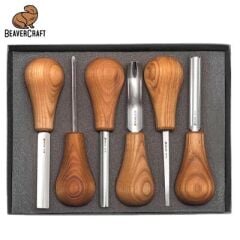 BeaverCraft SC05 Avuç İçi Ahşap Oyma Iskarpela Seti, 6 Parça