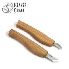 BeaverCraft S04 Geometrik Ahşap Oyma Bıçağı Seti, 4 Parça