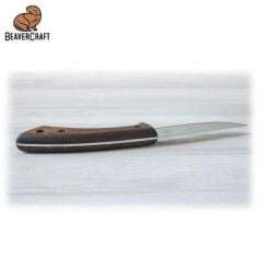 BeaverCraft BSH1 Dune Ceviz Saplı Deri Kılıflı Kamp ve Av Bıçağı