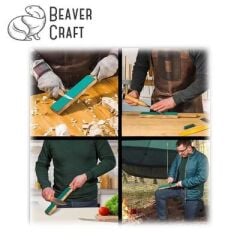 BeaverCraft LS6P1 Çift Yüzeyli Deri Masat ve Parlatma Macunu Seti, 2 Parça