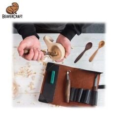 BeaverCraft S14X Premium Ceviz Saplı Ahşap Kaşık Oyma Seti, 6 Parça