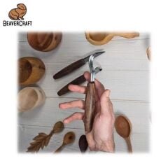 BeaverCraft S14X Premium Ceviz Saplı Ahşap Kaşık Oyma Seti, 6 Parça