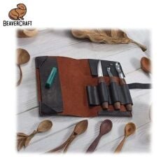 BeaverCraft S14X Premium Ceviz Saplı Ahşap Kaşık Oyma Seti, 6 Parça