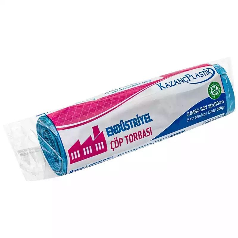 KAZANÇ Endüstriyel Çöp Torbası Mavi Jumbo 80x110cm 500gr (E166)