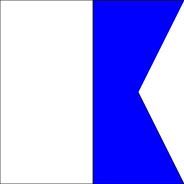 A - ALFA - ALPHA İşaret Flaması 70x105cm