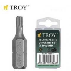 TROY 22218 Bits Uç Seti (T30x25mm, 24 Adet)