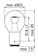 Ampul 24V 21W BA15D (TUNGSRAM 1061)