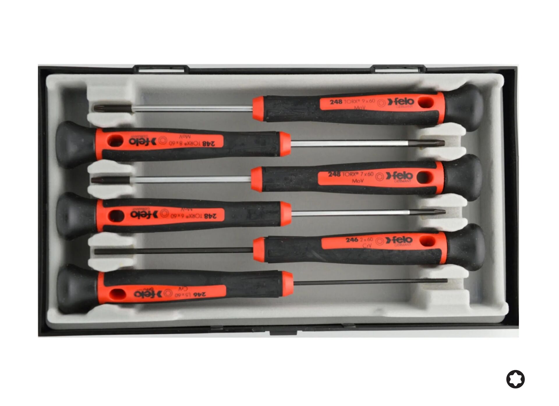 FELO Klemens Torx Tornavida Seti 6 Parça (248 Serisi)