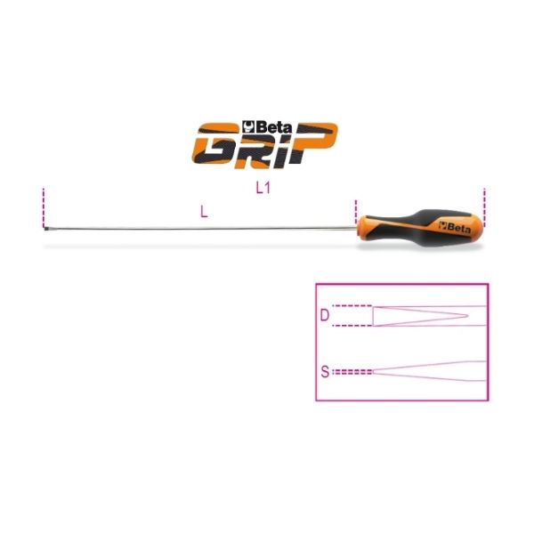 BETA Uzun Düz Tornavida 6.5x400mm (1264L 6,5X400 - 012640218)