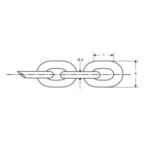 7mm Galvanizli Normal Baklalı Zincir