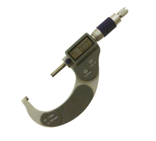 A 0125 Su Geçirmez Dijital Dışı Çap Mikrometresi 0-25 x 0,001 mm - 0-1'' x 0,00005 IP54