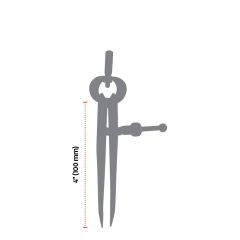 GROZ Çelik Pergel 100mm (DD/4)