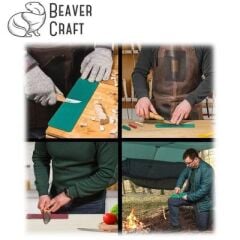 BeaverCraft LS7P03 Deri Parlatma Kayışı ve Macunu Seti, 4 Parça