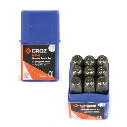 GROZ Çelik Rakam Zımba Takımı 8mm (NP/8)