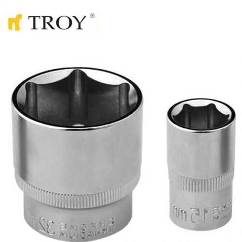 TROY 26180 1/2” Lokma (Ölçü 8mm-Çap 21,8-Uzunluk 38mm)