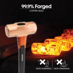 GROZ Fiber Saplı Bakır Balyoz 3.6 kg (SHFG/8/36/CU)