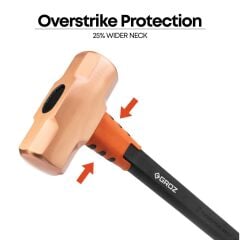 GROZ Fiber Saplı Bakır Balyoz 3.6 kg (SHFG/8/36/CU)