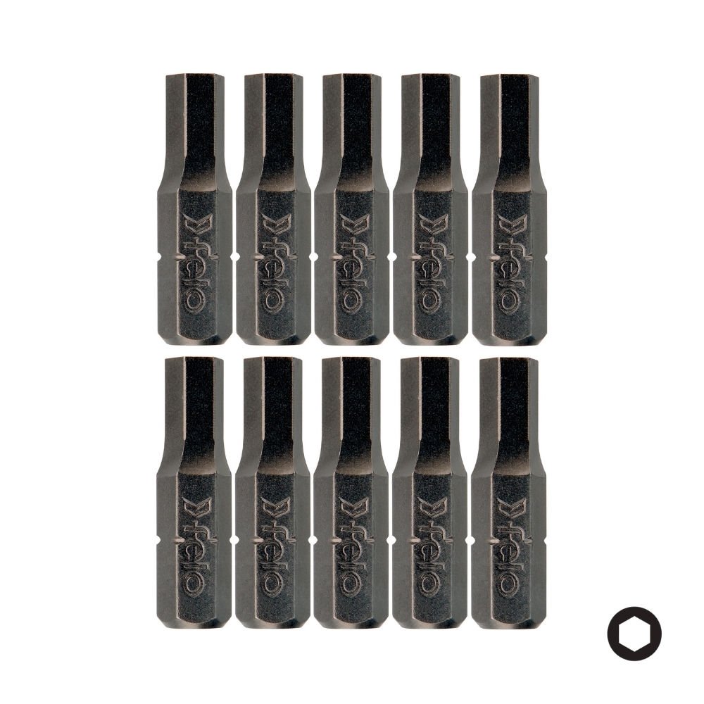 FELO Altı Köşe Allen Bits Uç 8x25mm - 10 Adet (02480010)