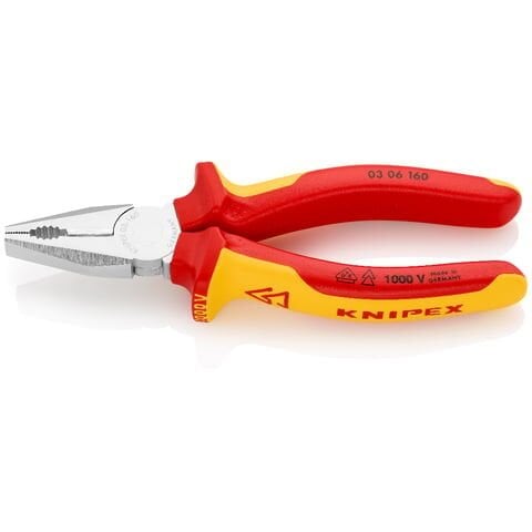 KNIPEX 03 06 160 VDE Kombine Pense 160mm 1000V İzoleli (0306160)