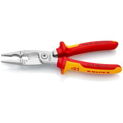 KNIPEX 13 86 200 VDE Çok Fonksiyonlu Elektrikçi Pensesi 200mm 1000V İzoleli (1386200)