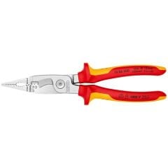 KNIPEX 13 86 200 VDE Çok Fonksiyonlu Elektrikçi Pensesi 200mm 1000V İzoleli (1386200)