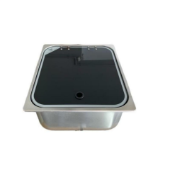 NAVY LOAD Cam Kapaklı Musluklu Evye 32x35x15cm