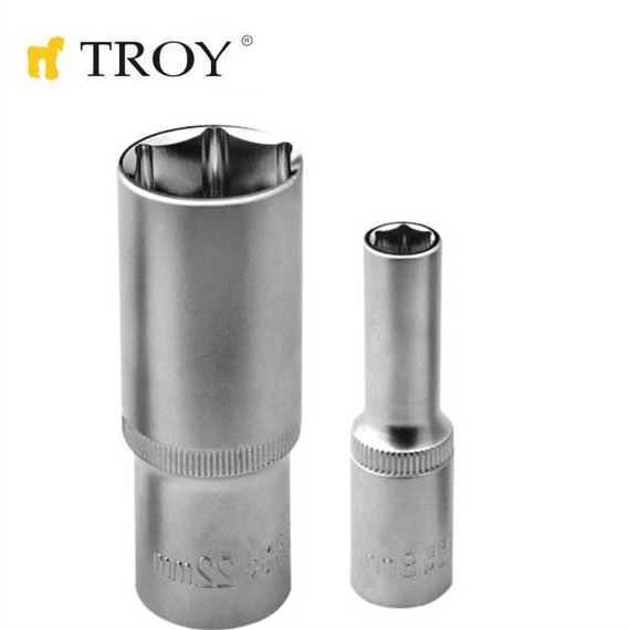 TROY 26110 1/2” Lokma (Ölçü 10mm-Ø14,5mm-Uzunluk 50mm)