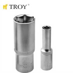 TROY 26110 1/2” Lokma (Ölçü 10mm-Ø14,5mm-Uzunluk 50mm)