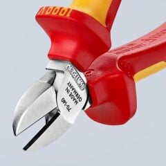 KNIPEX 70 06 140 VDE Yan Keski 140mm 1000V İzoleli (7006140)