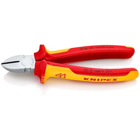 KNIPEX 70 06 180 VDE Yan Keski 180mm 1000V İzoleli (7006180)