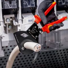 KNIPEX 95 36 280 VDE Cırcır Kablo Kesme Makası 280mm Ø52mm 1000V İzoleli (9536280)