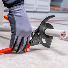 KNIPEX 95 36 280 VDE Cırcır Kablo Kesme Makası 280mm Ø52mm 1000V İzoleli (9536280)