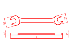 İZELTAŞ İki Ağız Anahtar Uzun Boy 27x30mm (0130 01 2730)