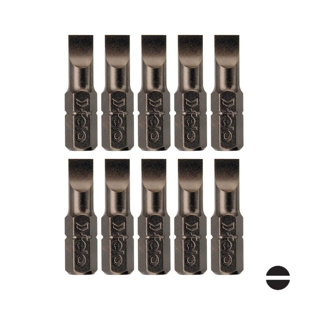 FELO Düz Uçlu Bits Uç 5x25mm - 10 Adet (02050010)