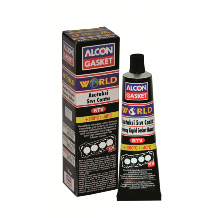 ALCON World Asetoksi Siyah Sıvı Conta 85g (M-3333)