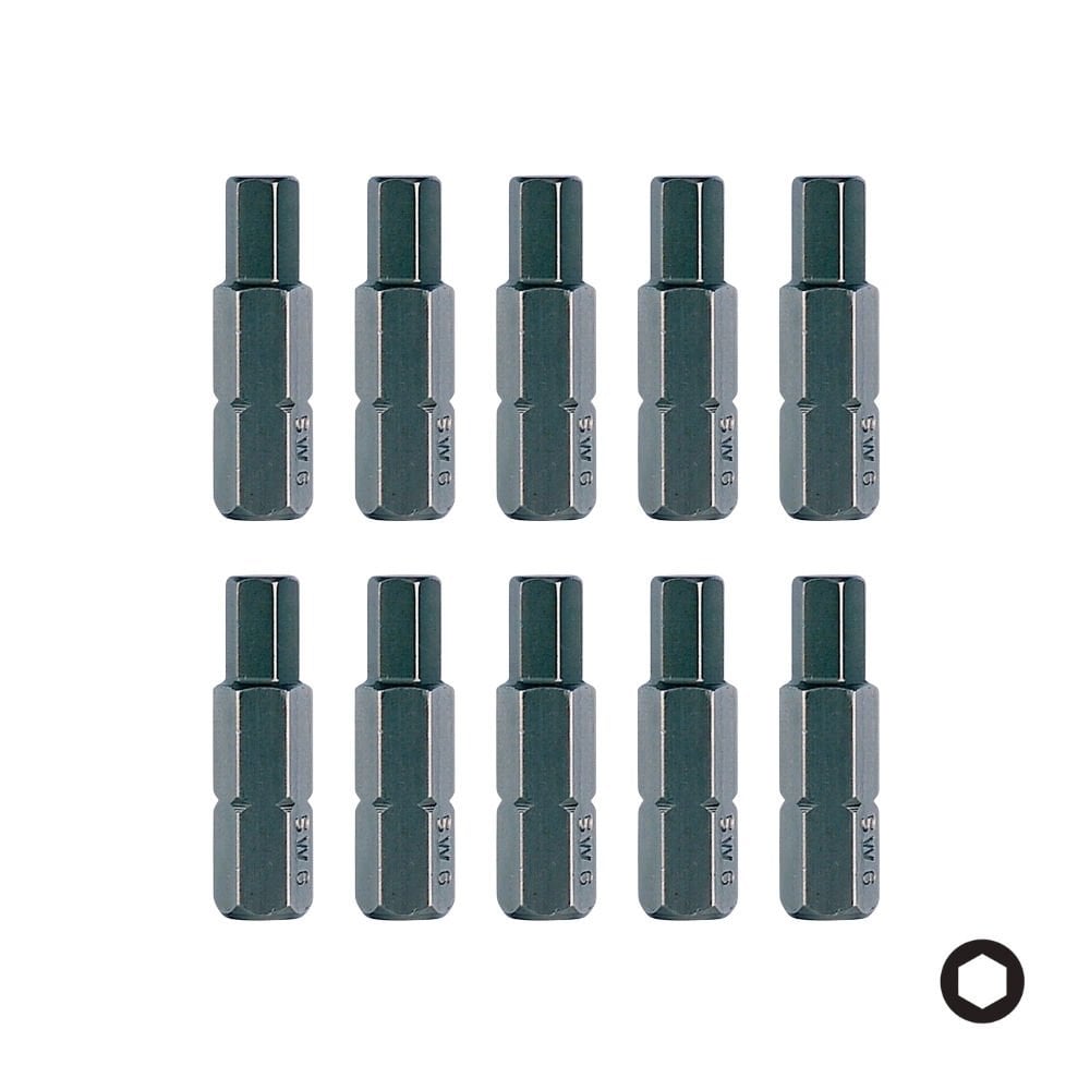 FELO Altı Köşe Allen Bits Uç C8 5/16'' - 8x32mm - 10 Adet (07480010)