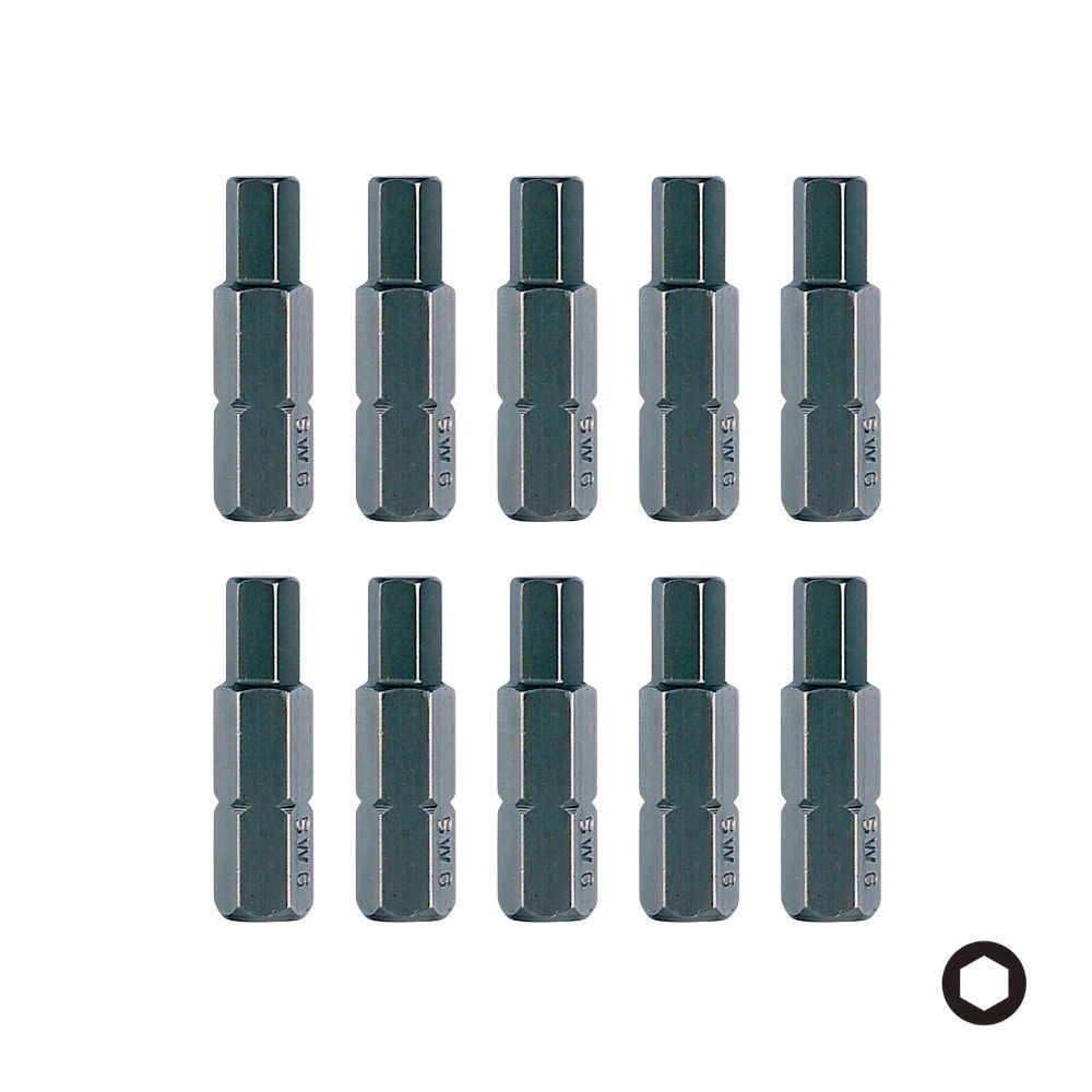 FELO Altı Köşe Allen Bits Uç C8 5/16'' - 3x32mm - 10 Adet (07430010)