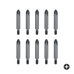 FELO Vidalı M6 Yıldız Bits Uç PH 2 x 44.5mm - 10 Adet (08222510)