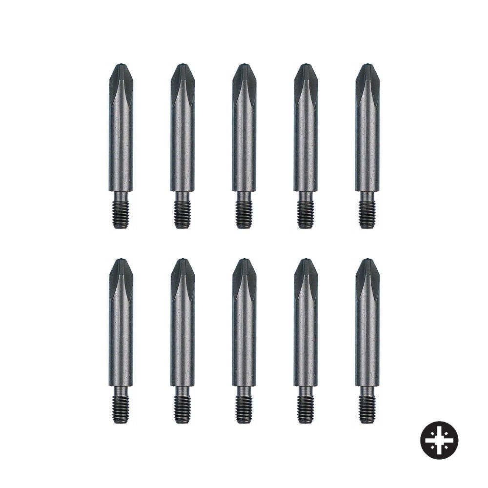 FELO Vidalı M5 Yıldız Bits Uç PH 2 x 44.5mm - 10 Adet (08202010)