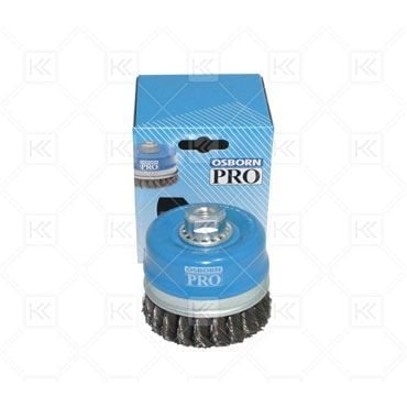 OSBORN PRO (TAIFUN) Burmalı Çanak Tel Fırça Çelik 100mm