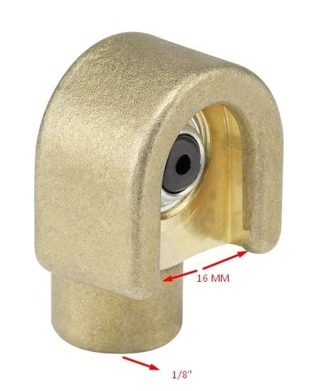PRESSOL Tekalamit Buton Başlık (Pirinç) 16mm 1/8''F (12062 125)