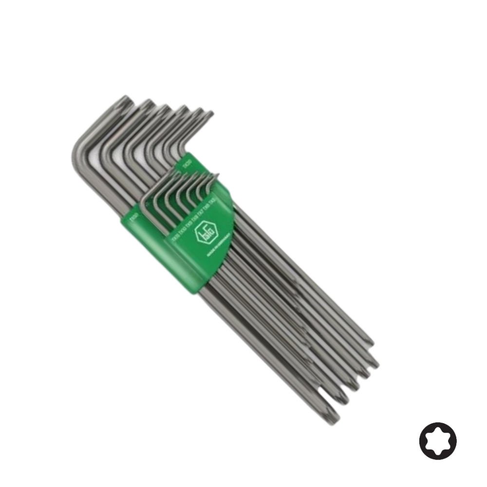 HAFU Uzun Torx Allen Anahtar Seti 9 Parça TX10-TX50 - (551-190-08)