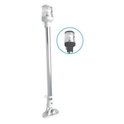 Işıklı Bayrak Direği Boy:48cm 12V Beyaz