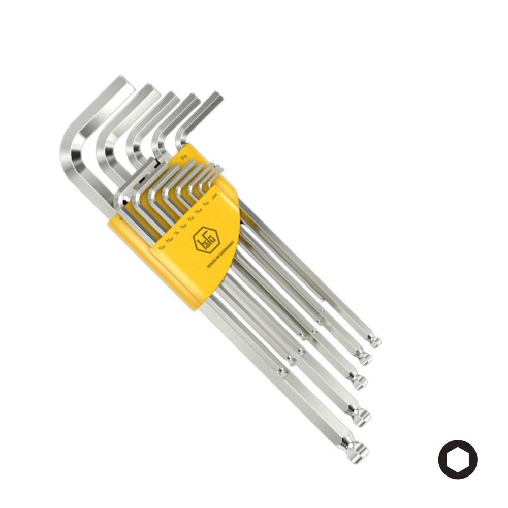 HAFU İnç Yuvarlak Başlı Allen Anahtar Seti 12 Parça 0.05 - 5/16'' Uzun (451-426-52)