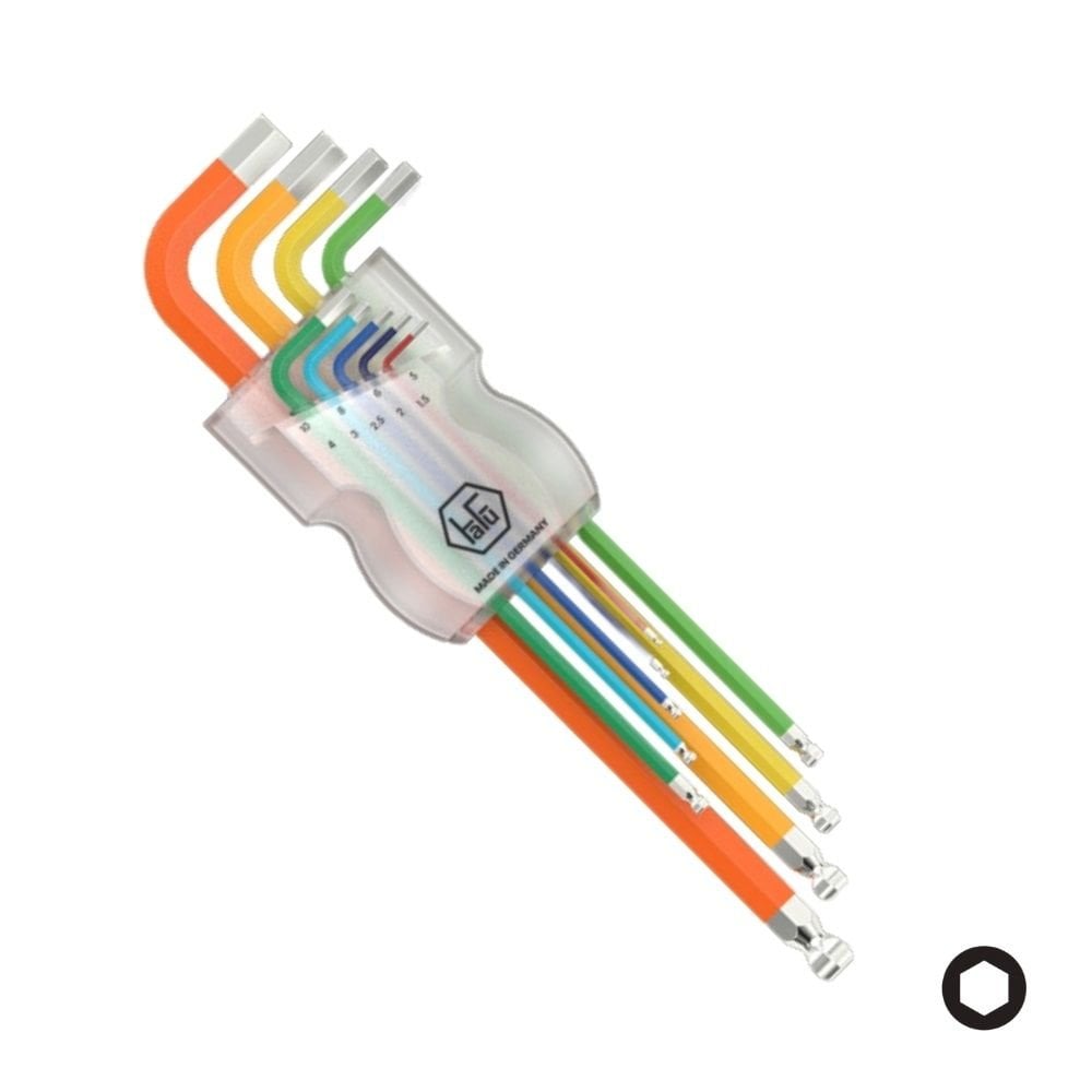 HAFU Yuvarlak Başlı Renkli Allen Anahtar Seti 9 Parça (414-190-29)