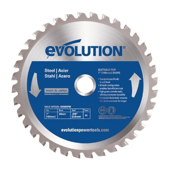 EVOLUTION Daire Çelik Testeresi Ø 180mm