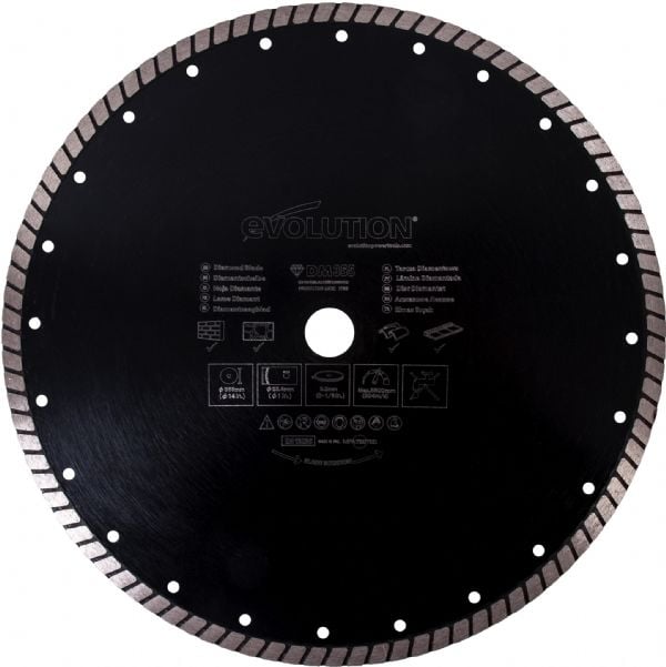 EVOLUTION Taş Kesici Daire Elmas Kesici Disk Ø 355mm (RAGE2 355E)