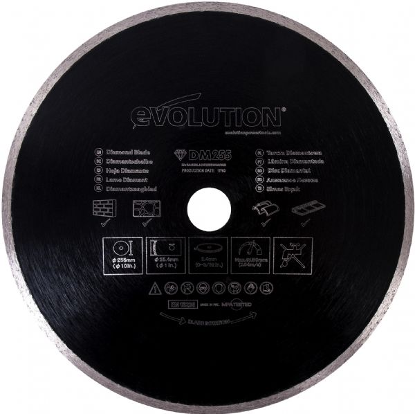 EVOLUTION Taş Kesici Daire Elmas Kesici Disk Ø 255mm (RAGE3 255E)